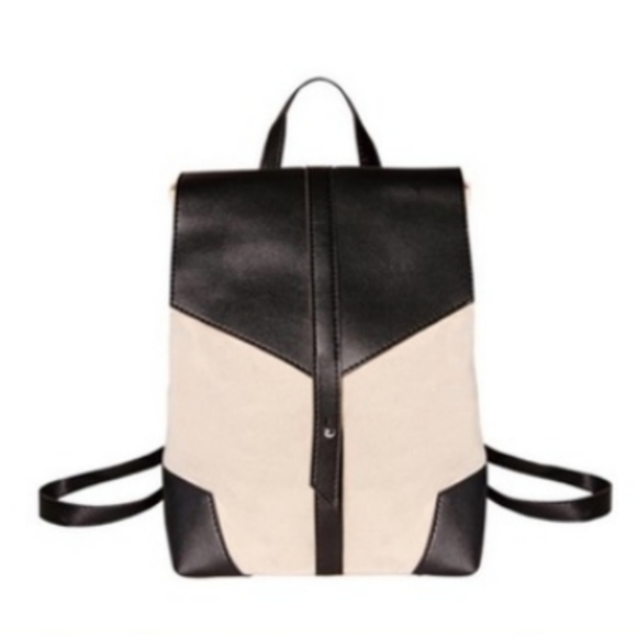 Deux Lux Handbags - Deux Lux Demi Canvas / Vegan Leather Backpack